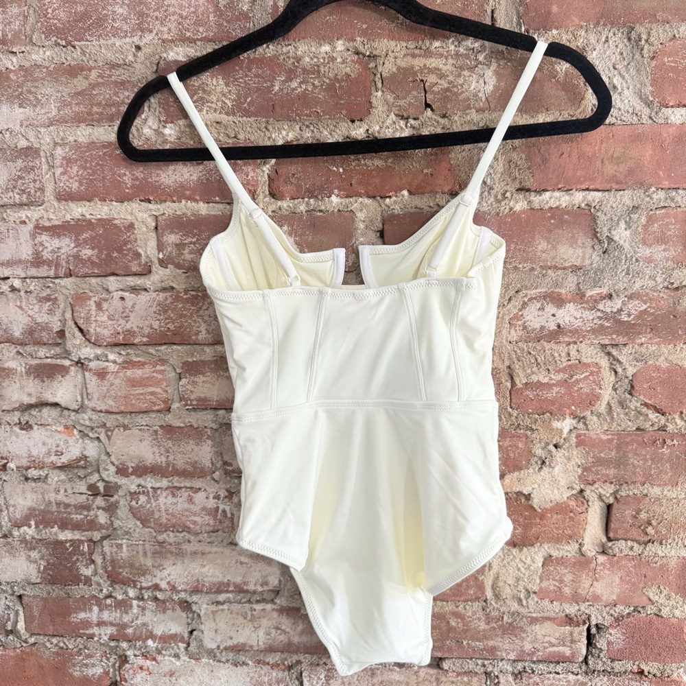 SOLID & STRIPED Cream One Piece Swimsuit - Picture 4 of 13